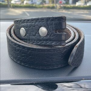 Black Bison Leather Men's Belt